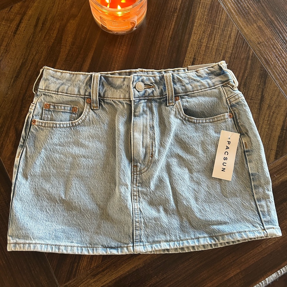 PacSun Sky Blue Denim Skirt